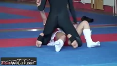 Play European Lesbians Wrestle and Pleasure Each Other