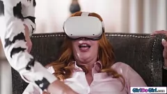 Play VR Lesbian Threesome with Big Tits
