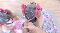 Play Lesbians Licking and Kissing Their Master's Dick