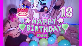Play Sexual initiation of my teen stepsister, I got her two cocks to fuck her on the day she turned 18, she got out of control and the orgy Hyperversos / Daniela Hentai was set up