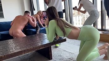 Play Backstage Blowjob During Pissing Anal Sex Shooting in Backstage